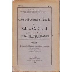 Contributions à l'étude du Sahara Occidental publiées sous la direction de Théodore Monod