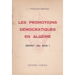 Les promotions démocratiques en Algérie - Esprit ou Rite ?