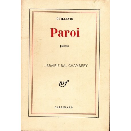Paroi poéme