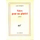 Notes pour un pluriel poèmes