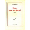 Notes pour un pluriel poèmes