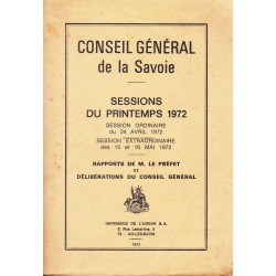 Conseil Général de la Savoie - Session du printemps 1972