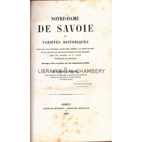 Notre-Dame de Savoie et variétés historiques