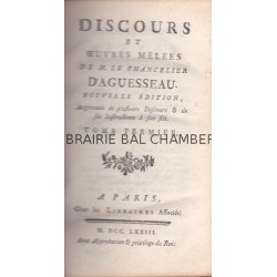 Discours et oeuvres mêlées  2 tomes