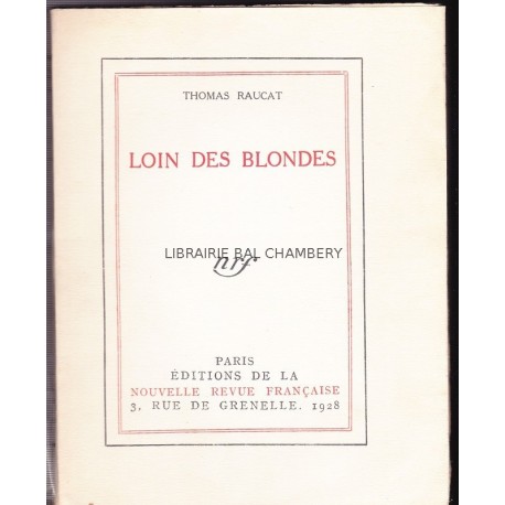 Loin des blondes