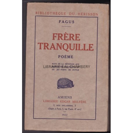 Frère tranquille - Poeme