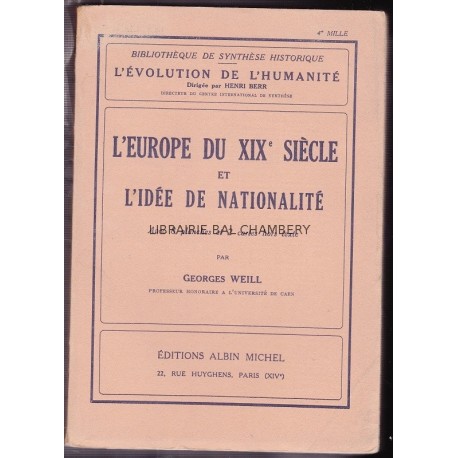 L'Europe du XIXe siècle et l'idée de Nationalité