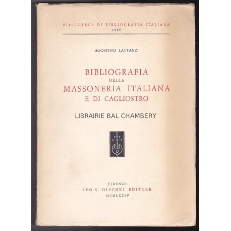 Bibliografia della Massoneria Italiana e di Cagliostro