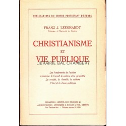 Christianisme et  Vie publique Les fondements de l'action. L'homme, le travail, le salaire et la propriété.