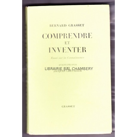 Comprendre et inventer, essai sur la Connaissance