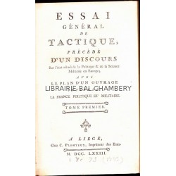 Essai général de tactique, précédé d'un discours sur l'état actuel de la politique  T1