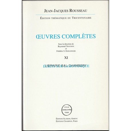 Oeuvres complètes T XI - Ecrits sur la Botanique