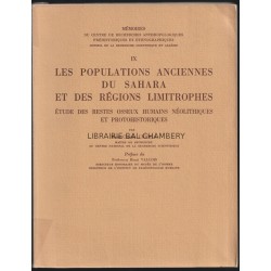 Les populations anciennes du Sahara et des régions limitrophes - Etude des restes osseux humains néolithiques ...