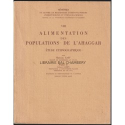 Alimentation des pays de l'Ahaggar - Etude ethnographique