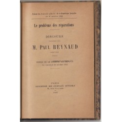 Le problème des réparations  - Discours prononcé par Paul Reynaud, Député