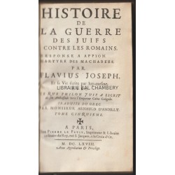 Histoire de la guerre des Juifs contre les Romains. Response à Appion. Martyre des Machabées (2vol.)