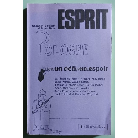 Revue esprit/ janvier 1981/ pologne un défi un espoir