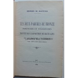 Les deux parures de bronze féminines et religieuses trouvées dans le département des Hautes-Alpes et d'origine. celtique