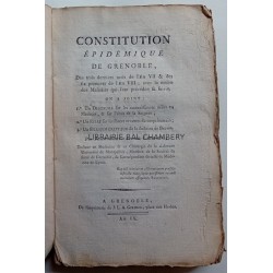 Constitution épidémique de Grenoble des années VII et VIII