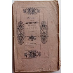 Recherches sur les antiquités dauphinoises  T1