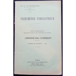 Tachymètre enregistreur  -  Congrès de Grenoble - 1904
