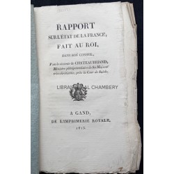 Rapport sur l'état de la France fait au Roi dans son Conseil
