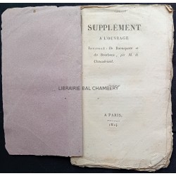 Supplément à l'ouvrage intitulé : De Buonaparte et des Bourbons par M. de Chateaubriand