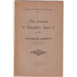Où mourut le Dauphin Jean 1er en 1282 ?