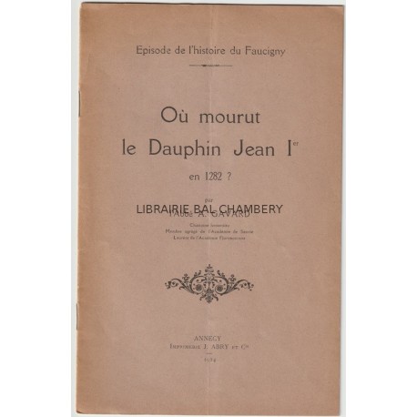 Où mourut le Dauphin Jean 1er en 1282 ?